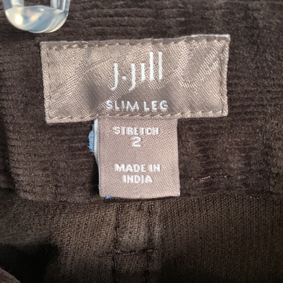 J.JILL Brown Slim Leg Stretch Corduroy Pants 2 - Picture 6 of 10